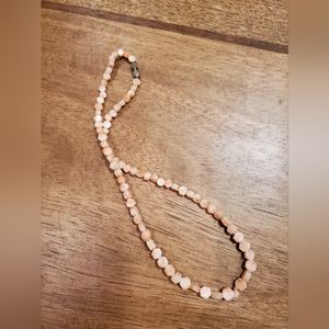 Vintage Peachy Pink Beaded Necklace